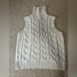 Oversized turtleneck vest